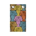 thumbnail image 1 of Funny Hanging Pocket Organizer, Colorful Continuous Pattern of Grumpy Face Cats Cool Angry Pet Cartoon Graphic, Printed Polyester Storage Bag with Pockets, 9" x 16", Multicolor, 1 of 2