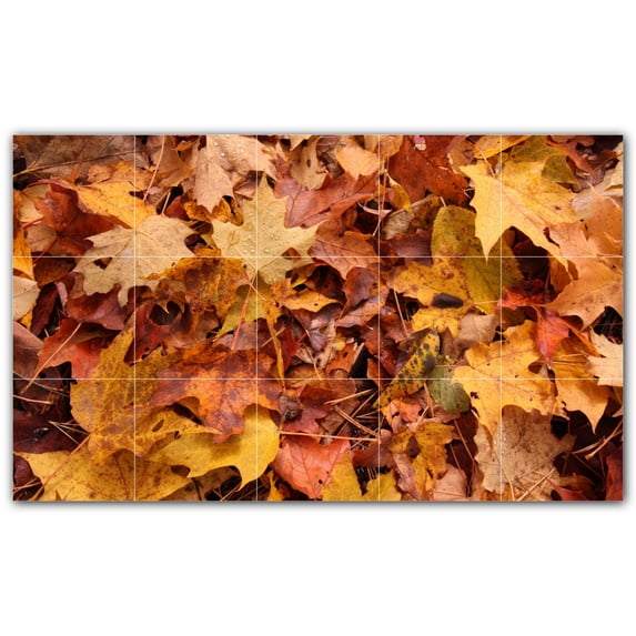 Picture-Tiles.com: Autumn Ceramic Tile Wall Mural WAL500038-53XL. 60"W x 36"H using (15) 12" x 12" Ceramic Tiles-Satin Finish