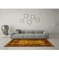 thumbnail image 3 of Ahgly Company Machine Washable Indoor Square Persian Yellow Traditional Area Rugs, 5' Square, 3 of 4