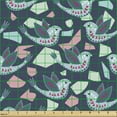 thumbnail image 2 of Bird Fabric by the Yard Upholstery, Scandinavian Inspired Motifs on a Dark Blue Backdrop, Decorative Fabric for DIY and Home Accents, Multicolor by Ambesonne, 2 of 5