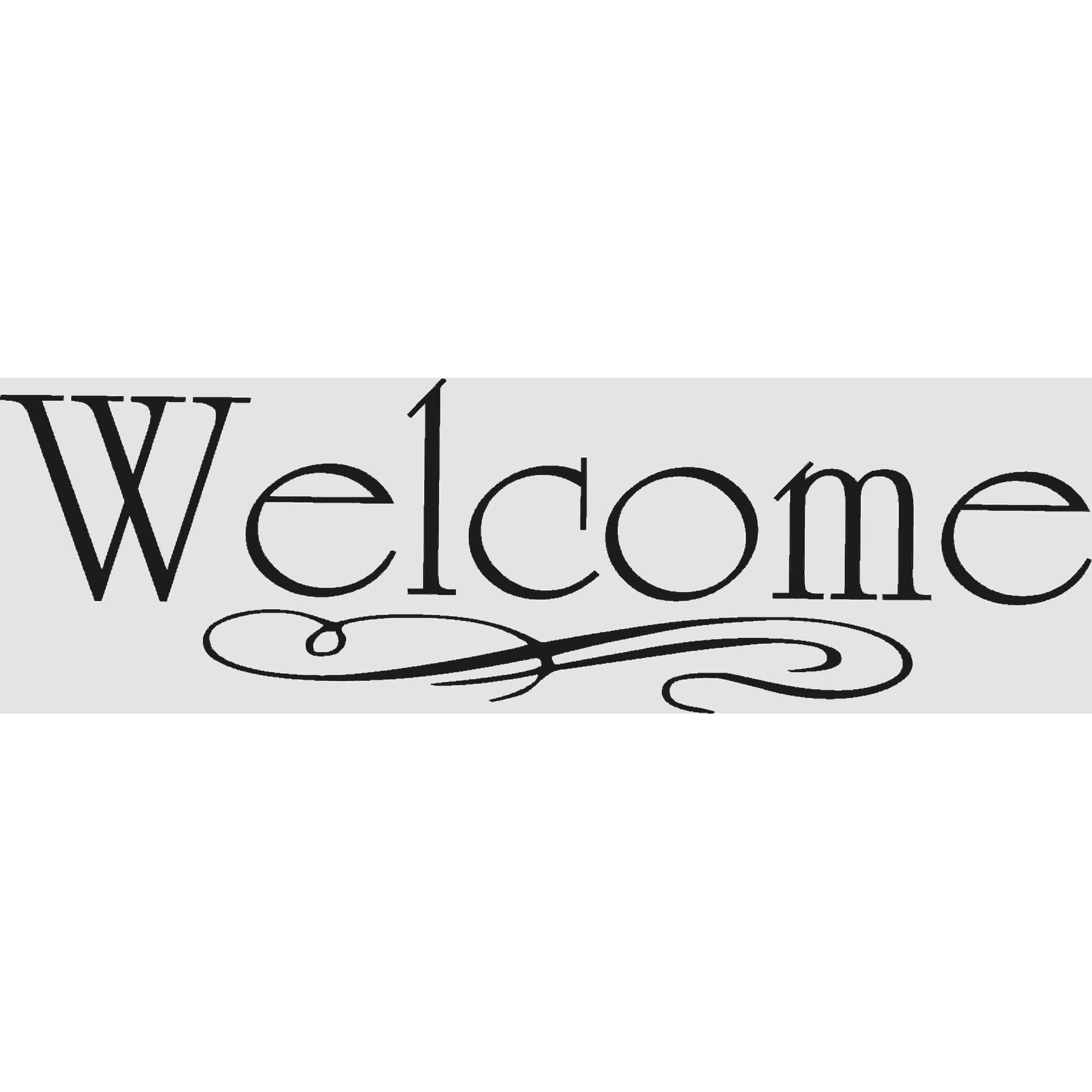 Welcome Banner Artwork with Aesthetic Design for Home Vinyl Wall Decal - Door Entry Sign with a Word Art Design for Living Room Wall Decoration - 20" x 4"