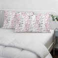 thumbnail image 3 of Pink Grey Botanical Pillow Covers, Linen Long Throw Pillow Case, Spring Floral Summer Farmhouse Holiday Pillow Protector Decorative Cushion Cover for Living Room/Bedroom 20" x 26", 3 of 8