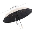 thumbnail image 3 of Paraguas automático plegable de plástico negro para exteriores, ideal para protegerse del sol y la lluvia. Paraguas de poliéster., 3 of 6