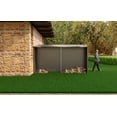 thumbnail image 4 of Metal Outdoor Storage Shed 13FT x 11FT, Metal Shed Kit with  Dual-Zone Storage, Metal Sheds Outdoor Storage for Backyard Garden Patio Lawn, Black, 4 of 7