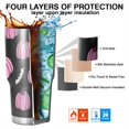 thumbnail image 7 of 30oz Pink Fall Pumpkins Bats Stars Pattern Tumblers Stainless Steel Tumbler with Lid and Straw,Vacuum Insulated Double Wall Travel Tumbler Cups Mug with Cleaning Brush for Coffee,Tea, 7 of 7