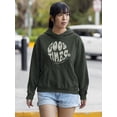 thumbnail image 2 of 70S Retro Good Times Badge Hoodie Women -Image by Shutterstock, Female Small, 2 of 4