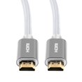 thumbnail image 6 of Insten - 15 Feet HDMI Male to Male Cable, 2.1 Version, 8K 60Hz, 48Gbps, Gold Connectors, Nylon Braided, White, 6 of 8