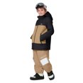 thumbnail image 6 of PXLKNZH Big Kids Snow Suit for Boys Girls Winter Ski Hooded Jacket & Adjustable Strap Pants Set Wind Water Proof Snow Warm Ski Suit,Khaki,XXL, 6 of 9