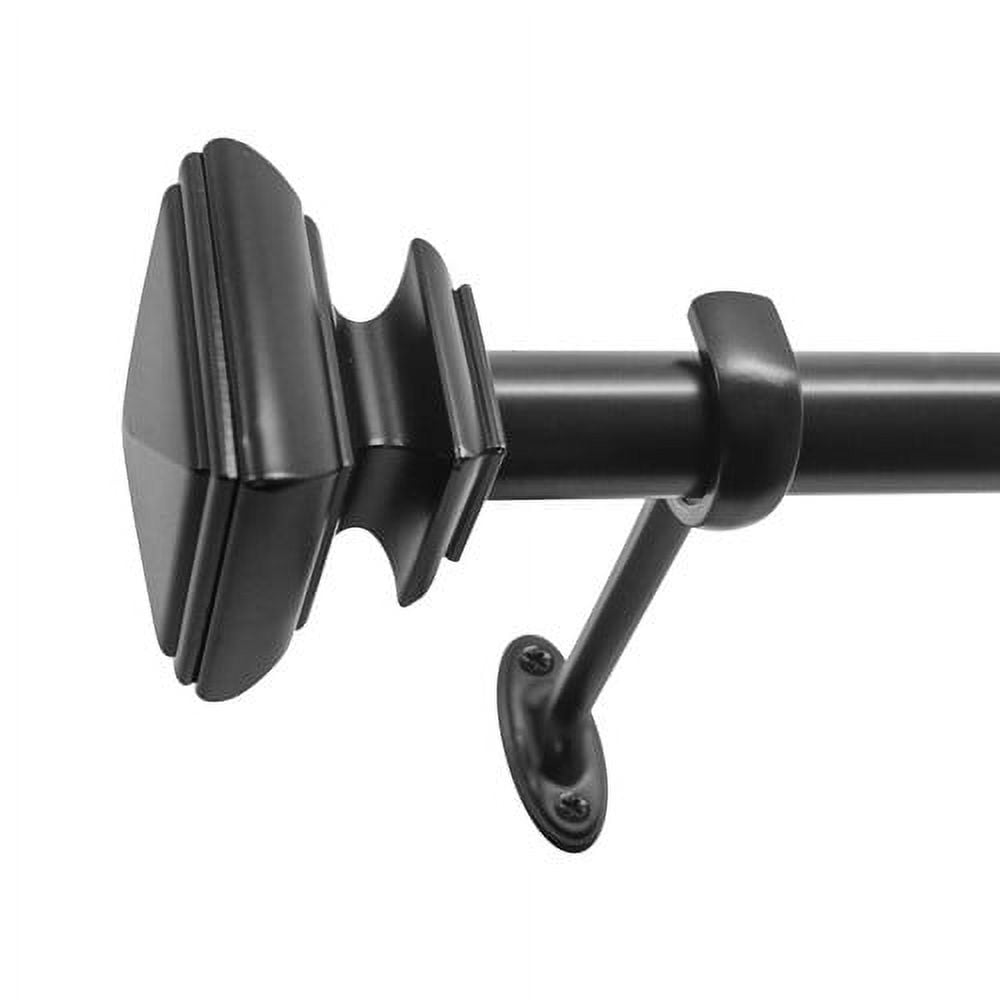 Decopolitan 7/8" Diameter Square Adjustable Curtain Rod Set