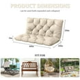 thumbnail image 2 of Kimunuk Outdoor Swing Cushion , 40" X 40" X 5" Waterproof Bench Chair Replacement Cushion with 6 Ties for Patio Porch, Cream, 2 of 7