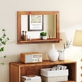 thumbnail image 2 of Costway 27.5 x 20 Inch Rectangle Decorative Mirror Farmhouse Wall Mirror with Shelf, 2 of 10