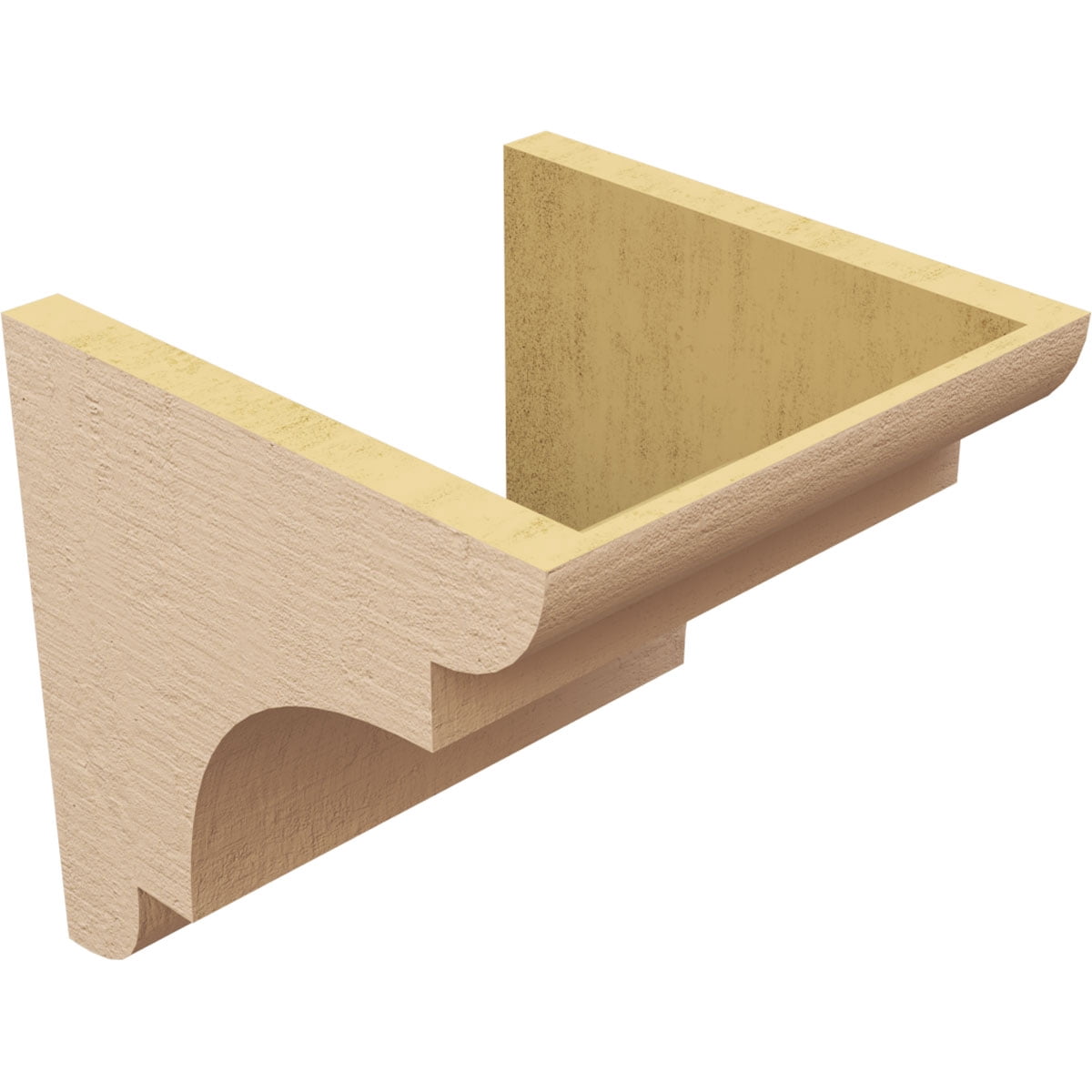 11"W x 11"D x 11"H Wide New Brighton Rough Cedar Woodgrain TimberThane Corbel, Primed Tan