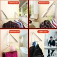 thumbnail image 4 of Wall Mounted Coat Rack Foldable Wall Mounted Drying Rack Retractable Coat Rack Coat Hanger Collapsible Space Saving Invisible Drying Rack Holder, 4 of 5