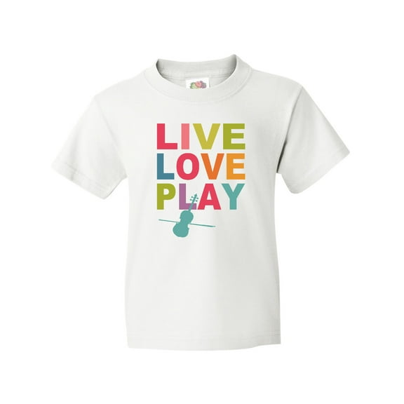 Inktastic Live Love Play Violin Youth T-Shirt