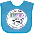 thumbnail image 3 of Inktastic Suicide Prevention- I Wear Teal and Purple for My Dad Boys or Girls Baby Bib, 3 of 4