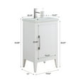 thumbnail image 6 of Vanity Art 20” Single Sink Bathroom Vanity Cabinet with Ceramic Countertop, 6 of 9
