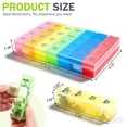 thumbnail image 2 of Weekly Pill Organizer 4 Times a Day, 7 Day Pill Box with 28 Compartments, Large Daily Medicine Planner Case with Detachable Daily Tray, Morning Noon Evening Bedtime Medication Dispenser, 2 of 7