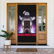 Ghostbusters Door Cover Decorated Banner Tapestry Home Decoration Holiday Party Supplies Door Banner Porch Sign Banner 72.8 x 35.4 Inch