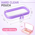 thumbnail image 2 of Bolsa de maquillaje Sanwuta de plástico duro transparente con cremallera, 6 unidades, 2 of 7