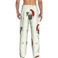 thumbnail image 3 of Daiia Christmas Pug Dog Men's Sleep Pant with Pockets and Drawstring,Pajama Pants-Medium, 3 of 9