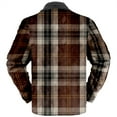 thumbnail image 4 of DDAPJ pyju Mens Sherpa Lined Sweatshirt Jackets 2023 Clearance,Plaid Graphic Button Down Shirt Jacket Lightweight Truck Jackets Thick Warm Winter Lapel Coat with Pockets, 4 of 7