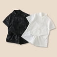 thumbnail image 4 of CAIVO Children Boys Summer Outfit Sets Traditional Tang Loose Fit Short Sleeve Shirt With Shorts Comfortable Casual Playwear Cozy Clothes Sets, 4 of 4