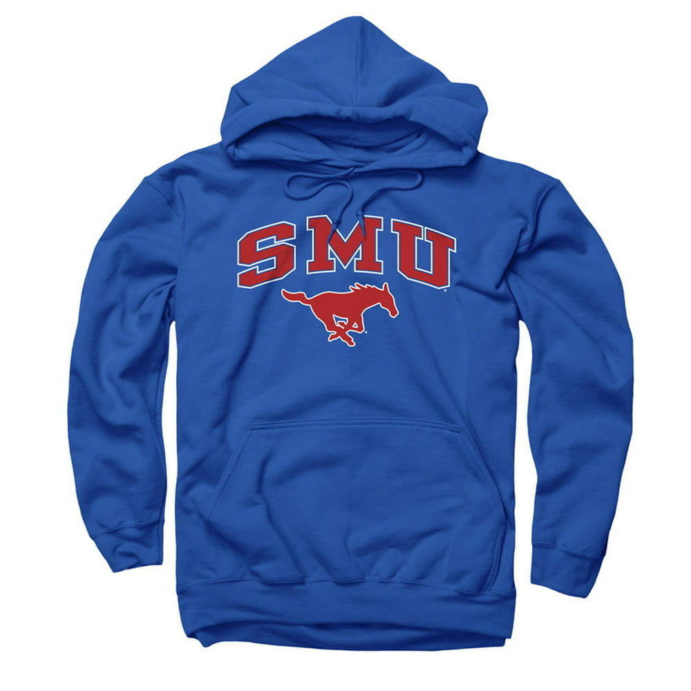 SMU Mustangs Adult Arch and Logo Hooded Sweatshirt - Royal - Walmart ...