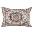 thumbnail image 2 of Blue Burnt Orange Boho Standard Size Pillow Cover, Pillowcase Protectors with Zipper, Breathable Decorative Throw Pillow Case Cover, Antique Southwestern Ethnic Pillow Shams for Couch Sofa 20x26Inch, 2 of 8