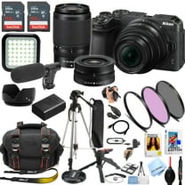 Nikon Z30 Mirrorless Digital Camera W/Nikkor Z 16-50mm & 50-250mm Lenses 128GB Memory, LED Light, Microphone, Filters, Case, Tripod, and More (34pc Video Bundle)