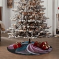thumbnail image 4 of Fotbe Blue Lipped Pit Viper And Three Pink Roses Pattern Christmas Tree Skirt, Tree Skirts Plush Christmas Decorations, Christmas Tree Skirts Xmas Decorations Holiday Party Decor-36", 4 of 6