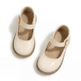 thumbnail image 4 of Rexoro Girls Mary Janes Dress Shoes Faux Patent Leather Hook Loop Toddler Flats for Wedding Party, 4 of 7