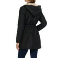 thumbnail image 5 of Ma Croix Womens Lightweight Parka Fur Lined Coat Hooded Anorak Jacket, 5 of 6