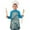 Blue Gold Marble, variant on Blue Marble Pattern Kids Aprons for Girls and Boys,Adjustable Neck Strap Toddler Aprons for Kids Cooking Baking