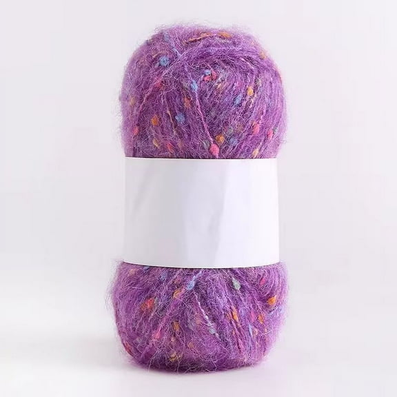 Namzi Yarn 100g - Colorful Variegated Hand Mixed Novelty Yarn, Soft Polyester Fiber for Crochet, Knitting & DIY CraftsRose purple
