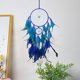 thumbnail image 4 of Adorno de pared DreamCatcher | Atrapasueños de anillo de hierro estilo bohemio con cristales naturales Plumas y cuentas | Detalles ligeros para el hogar hechos a mano de 60x20cm | 1 pieza, 4 of 6