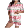 thumbnail image 3 of Women's Classic Christmas Print Shorts Pajama Set, 3 of 7