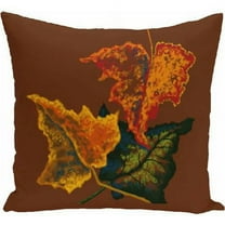 Simply Daisy Floral Print Decorative Pillow, 16" x 16", Brown