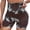Brown, variant on Women Workout Scrunch Lifting Shorts Tie Dye Seamless High Waist Gym Yoga Biker Shorts Yellow S