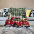 thumbnail image 2 of Orinice  Vintage Red Truck Blanket All Hearts Come Home for Christmas Wordings with Pine Tree Throw Blankets Soft Warm Lightweight Cozy Gifts for Adult Women for Couch Living Room Bed Decor  50x60in, 2 of 6