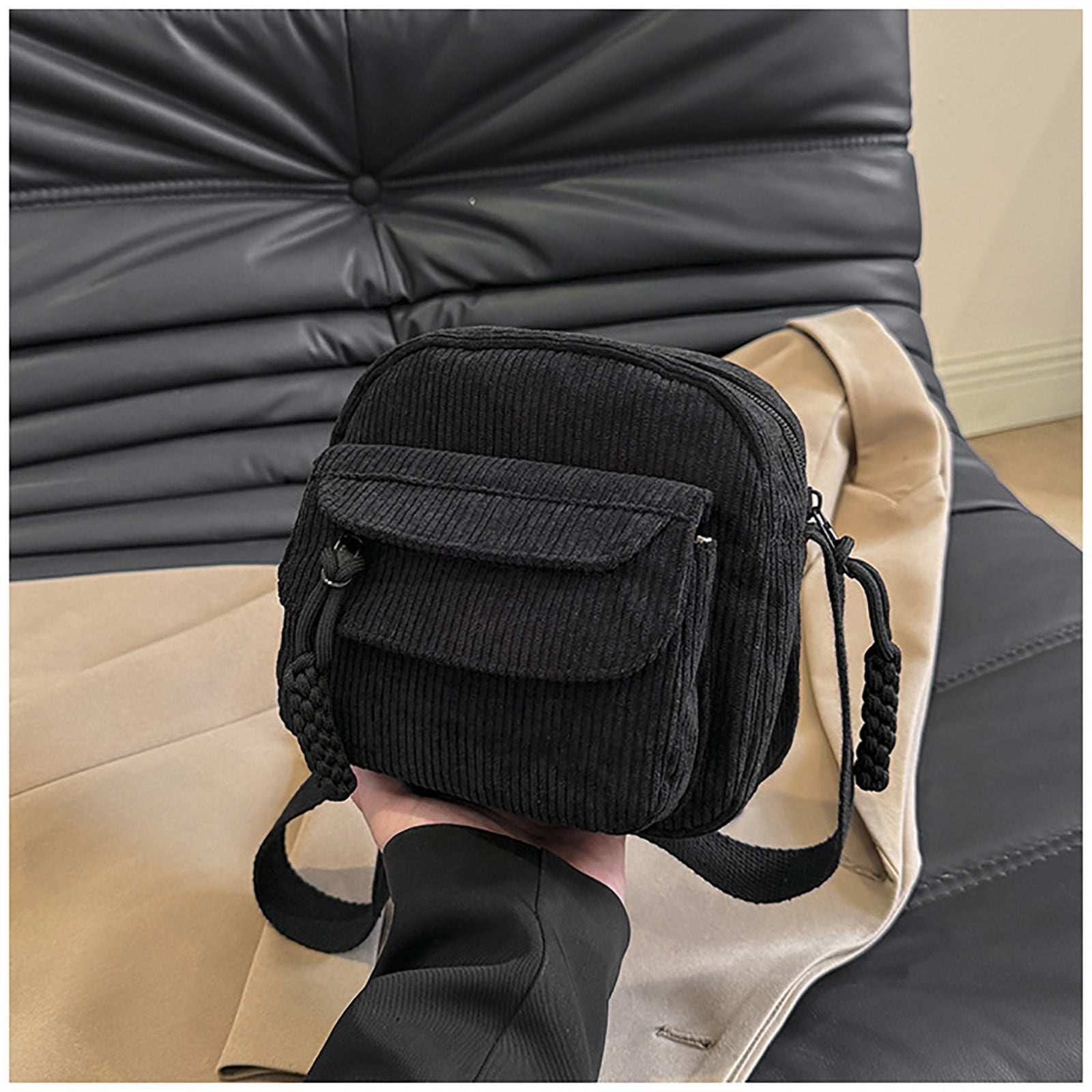 Sac à dos en velours côtelé pour sac d39école à rayures de couleur Pure Sac à dos en velours côtelé pour sac d39école à rayures de couleur Pure