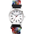 thumbnail image 2 of PYYNA-Stretch Band Wrist Watches: Multicolored Braided Strap Large Face Easy Reader Quartz Watch for Women Men, 2 of 2