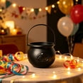 thumbnail image 6 of katior 8" Plastic Cauldron Kettle Halloween Candy Bowl, Large Witch Cauldron Pot Bucket for Halloween Decorations Trick or Treat Party Supplies, 6 of 8