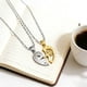 thumbnail image 4 of Conjunto de collares con cerradura y llave para pareja: joyería con colgante de corazón a juego para parejas, regalo del Día de la Mejor Amiga., 4 of 9