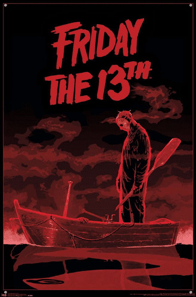 Friday The 13th - Boat Wall Poster with Push Pins, 22.375" x 34"