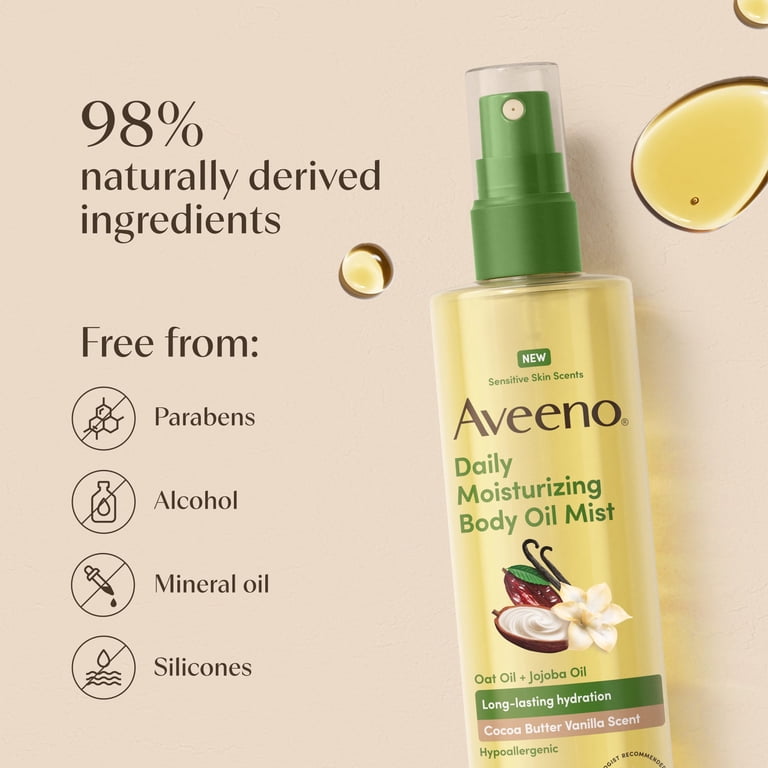 Aveeno Daily Moisturizing Body Oil Mist, Cocoa Butter Vanilla, 6.7 oz photo 7