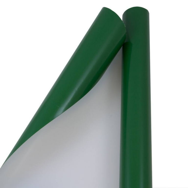25 Sq Ft Green Wrapping Paper: Glossy & Solid 