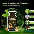 thumbnail image 3 of (6 pack) Herbishh Dark Brown PPD-Free Shampoo for Gray Hair, Travel-friendly Hair Dye Shampoo 3 in 1, 100% Gray Coverage, Permanent Hair Color for Men & Women, Ammonia-free, 30 ml, 3 of 7
