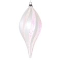 thumbnail image 1 of 8 Po. Ornement en Forme de Goutte Pailleté Bonbon Blanc, 1 of 1