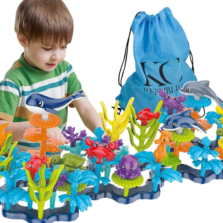 Ocean Reef Building Toy Set for Kids and Toddlers Age 3, 4, 5, 6