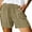 Khaki, variant on Buigttklop Womens Shorts 2024 Comfy Summer Drawstring High Waist Cotton Shorts for Women Trendy